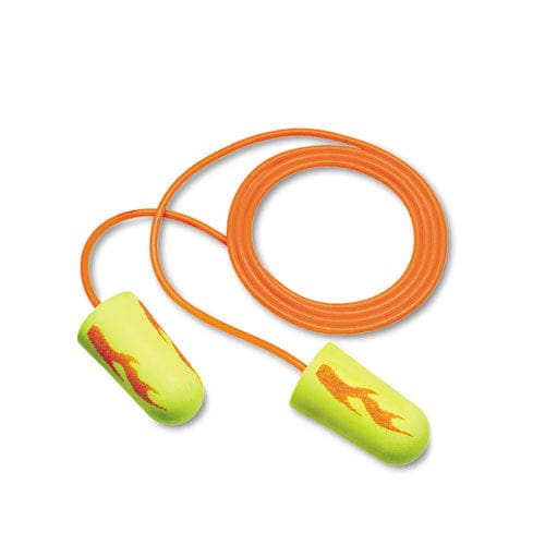 3M E-a-rsoft Blasts Earplugs Corded Foam Yellow Neon 200 Pairs/box - Janitorial & Sanitation - 3M™