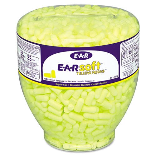 3M E-a-rsoft Neon Tapered Earplug Refill Cordless Yellow 500/box - Janitorial & Sanitation - 3M™