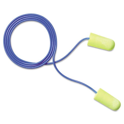 3M E-a-rsoft Yellow Neon Soft Foam Earplugs Corded Regular Size 200 Pairs/box - Janitorial & Sanitation - 3M™