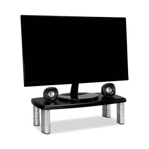 3M Extra-wide Adjustable Monitor Stand 20 X 12 X 1 To 5.78 Silver/black Supports 40 Lbs - School Supplies - 3M™