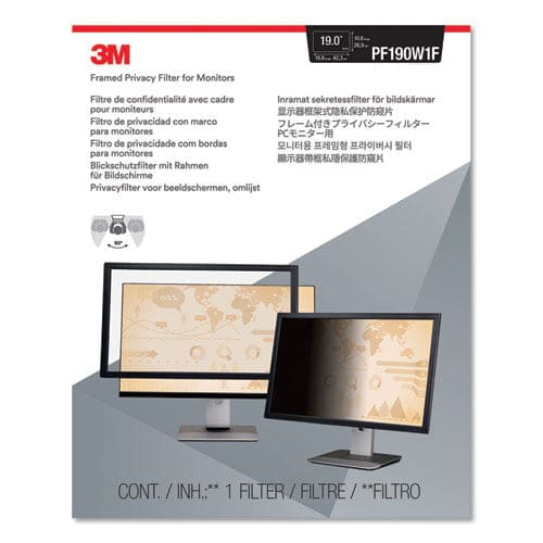 3M Framed Desktop Monitor Privacy Filter For 18.4 To 19 Widescreen Flat Panel Monitor 16:10 Aspect Ratio - Technology - 3M™