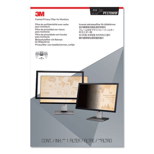3M Framed Desktop Monitor Privacy Filter For 27 Widescreen Flat Panel Monitor 16:9 Aspect Ratio - Technology - 3M™