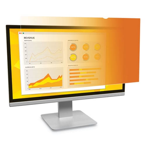 3M Gold Frameless Privacy Filter For 23.8 Widescreen Flat Panel Monitor 16:9 Aspect Ratio - Technology - 3M™