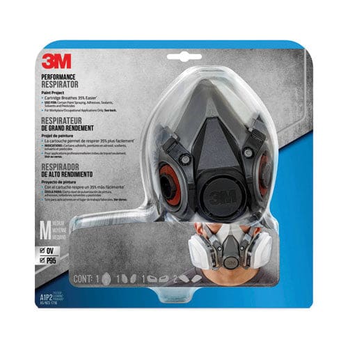 3M Half Facepiece Paint Spray/pesticide Respirator Medium - Janitorial & Sanitation - 3M™