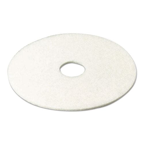 3M Low-speed Super Polishing Floor Pads 4100 17 Diameter White 5/carton - Janitorial & Sanitation - 3M™