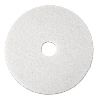 3M Low-speed Super Polishing Floor Pads 4100 17 Diameter White 5/carton - Janitorial & Sanitation - 3M™