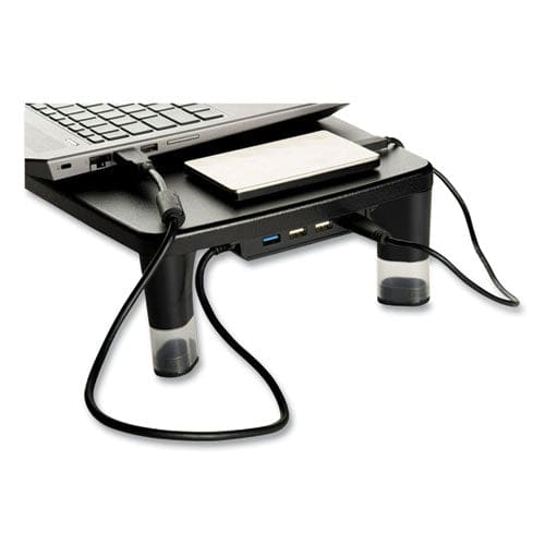 3M Monitor Stand Ms100b 21.6 X 9.4 X 2.7 To 3.9 Black/clear Supports 33 Lb - School Supplies - 3M™