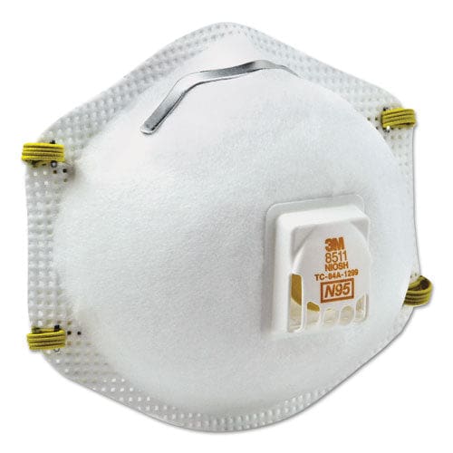 3M Particulate Respirator W/cool Flow Exhalation Valve Standard Size 10/box - Janitorial & Sanitation - 3M™