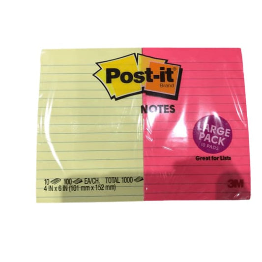 3M Post-It Notes 4 in. x 6 in. (1000 Notes) - ShelHealth.Com