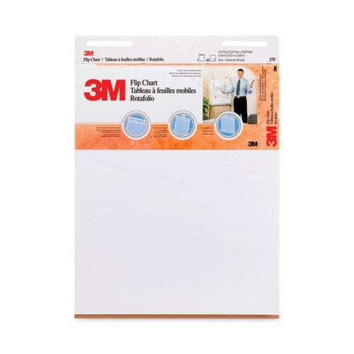 3M Professional Flip Chart Unruled 25 X 30 White 40 Sheets 2/carton - School Supplies - 3M™