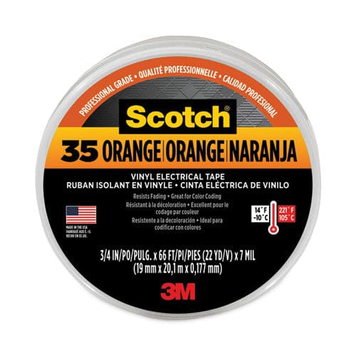 3M Scotch 35 Vinyl Electrical Color Coding Tape 3 Core 0.75 X 66 Ft Orange - Office - 3M™