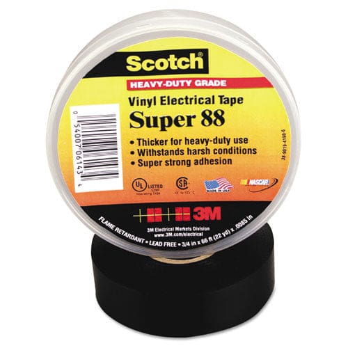 3M Scotch 88 Super Vinyl Electrical Tape 0.75 X 66 Ft Black - Office - 3M™