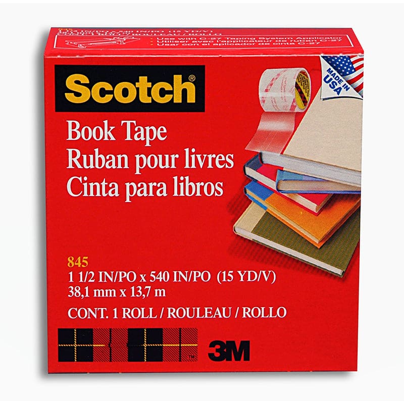 3M Scotch Bookbinding Tape 1 1/2V X 15 Yds (Pack of 6) - Tape & Tape Dispensers - 3M Company