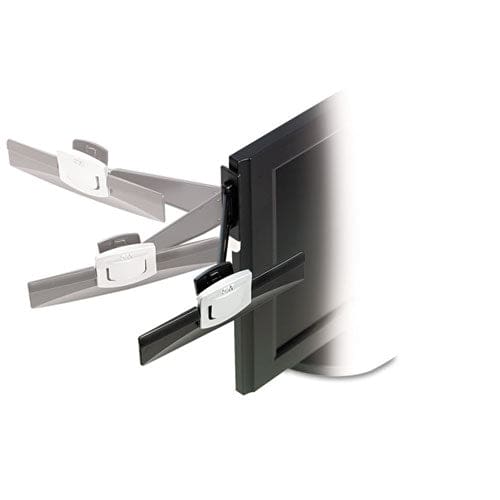 3M Swing Arm Copyholder Adhesive Monitor Mount 30 Sheet Capacity Plastic Black/silver Clip - Office - 3M™