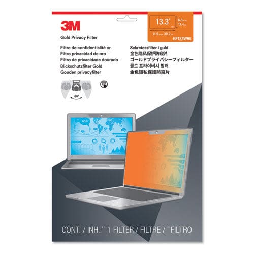 3M Touch Compatible Gold Privacy Filter For 13.3 Widescreen Laptop 16:9 Aspect Ratio - Technology - 3M™