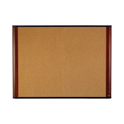 3M Widescreen Cork Bulletin Board 36 X 24 Natural Surface Mahogany Aluminum Frame - School Supplies - 3M™