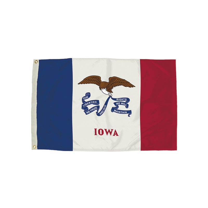3X5 Nylon Iowa Flag Heading & Grommets - Flags - Independence Flag