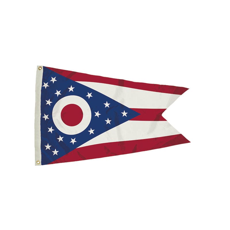 3X5 Nylon Ohio Flag Heading & Grommets (Pack of 2) - Flags - Independence Flag