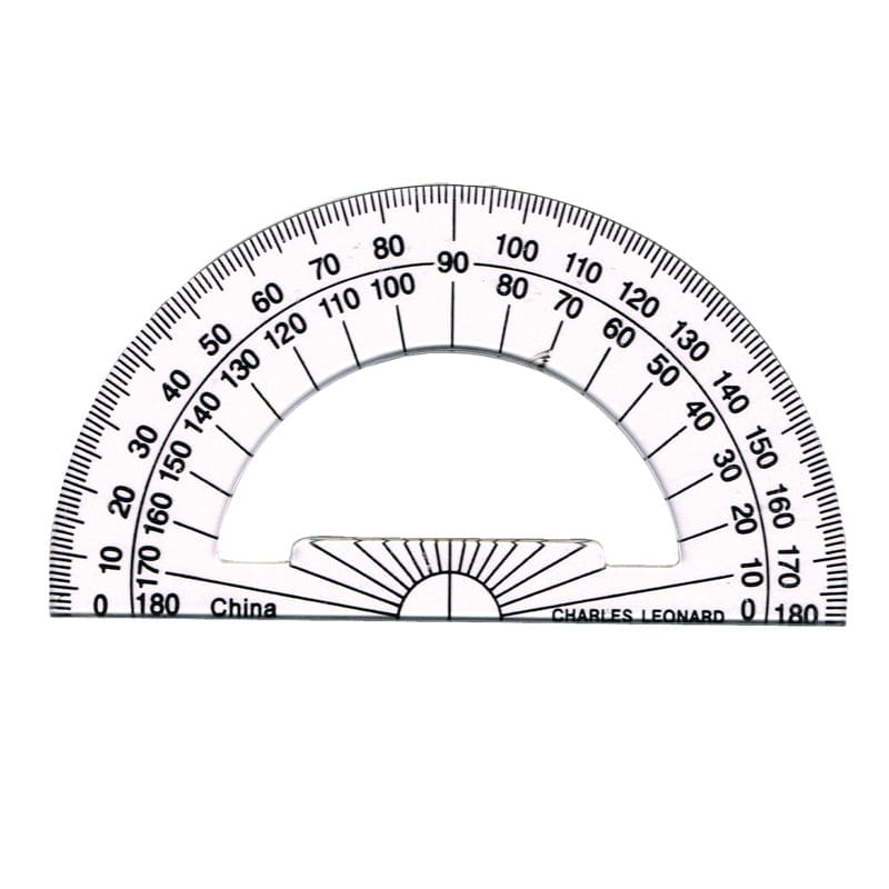 4 Inch Protractor Plastic (Pack of 12) - Drawing Instruments - Charles Leonard
