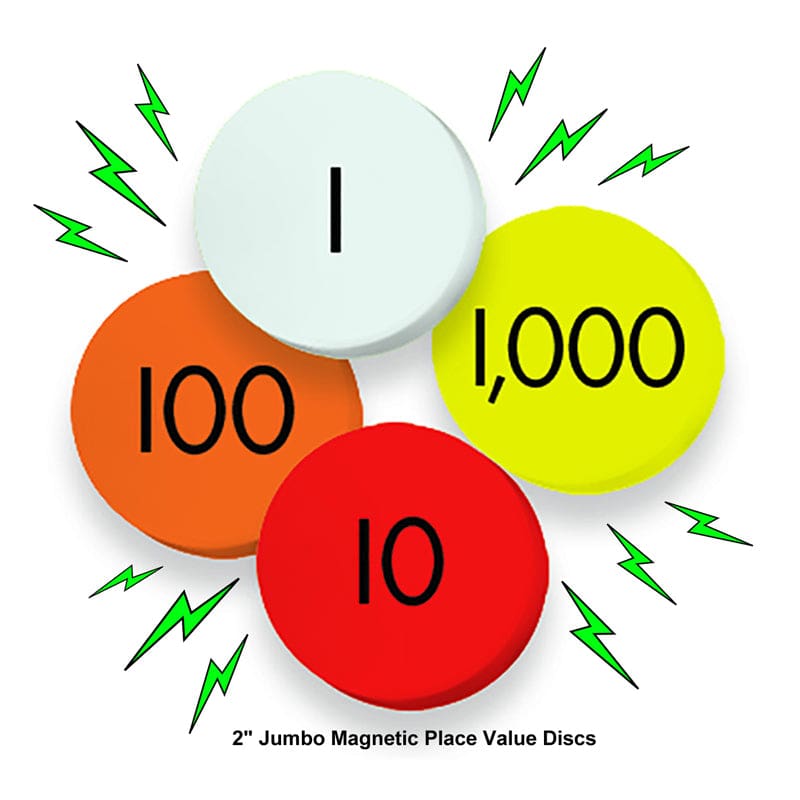 4-Value Jumbo Magnetic Place Value Demonstration Discs - Place Value - Primary Concepts Inc