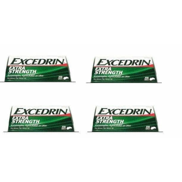 Excedrin Pattern 4 x Excedrin Extra Strength Caplets (1200 Caplets) | ShelHealth