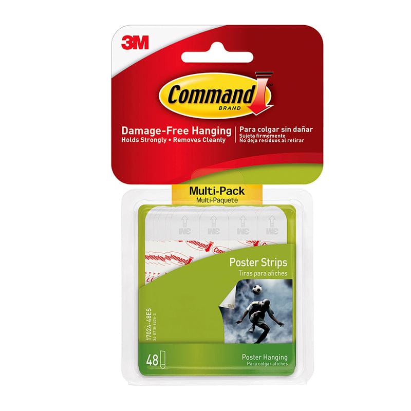 48Ct Command Adhesive Poster Strips (Pack of 6) - Adhesives - 3M Company