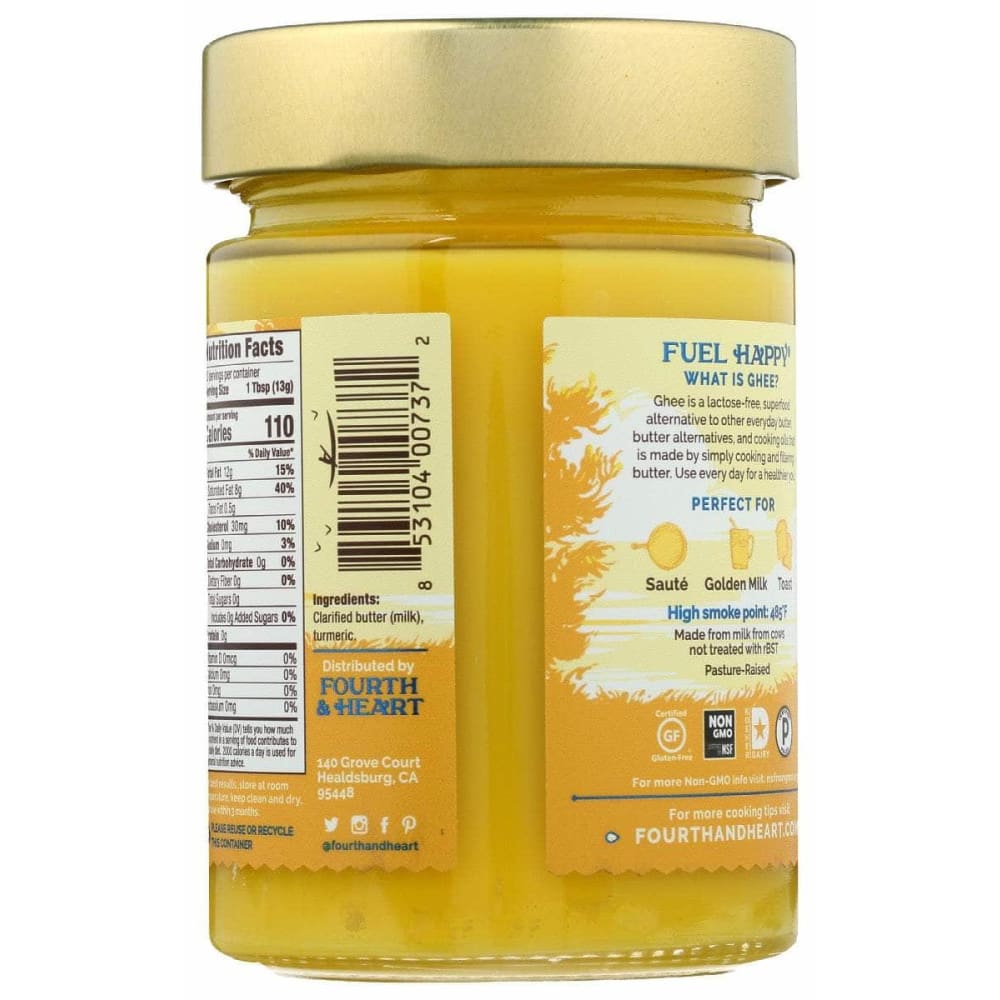 4TH HEART 4Th Heart Ghee Turmreic Grass Fed, 9 Oz