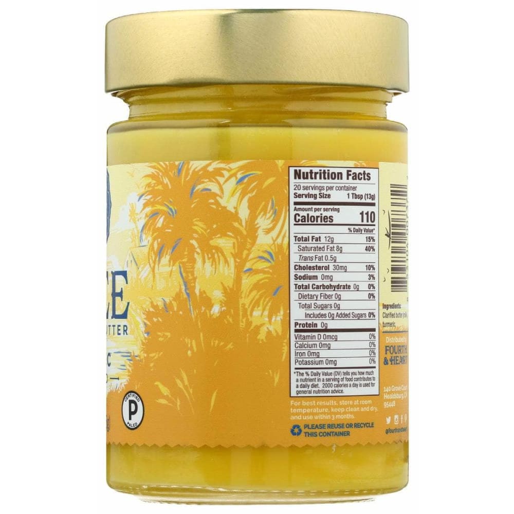 4TH HEART 4Th Heart Ghee Turmreic Grass Fed, 9 Oz