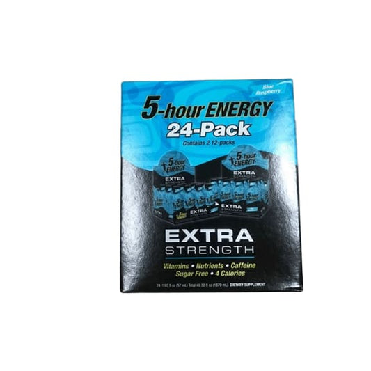 5- hour Energy Extra Strength, Blue Raspberry, 1.93 oz., 24-Pack - ShelHealth.Com