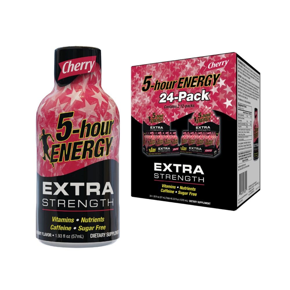 5-hour ENERGY Shot Extra Strength Cherry (1.93 oz. 24 ct.) - Energy Drinks - 5-hour ENERGY
