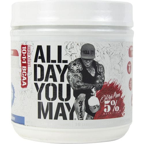 5% Nutrition All Day You May White Blue Raspberry 30 servings - 5% Nutrition