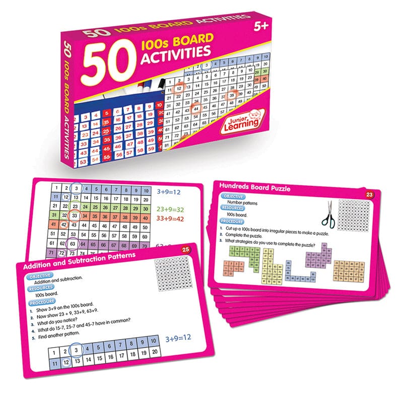 50 100S Board Activities (Pack of 3) - Base Ten - Junior Learning