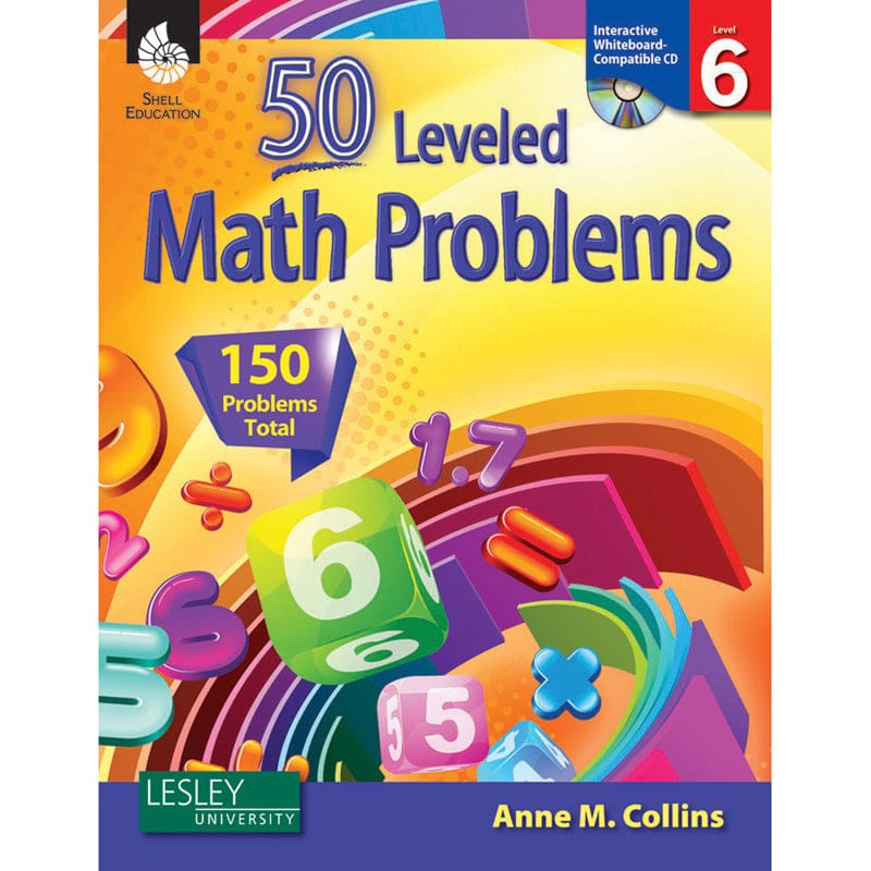 50 Leveled Math Problems Level 6 with Cd - Activity Books - Shell Education