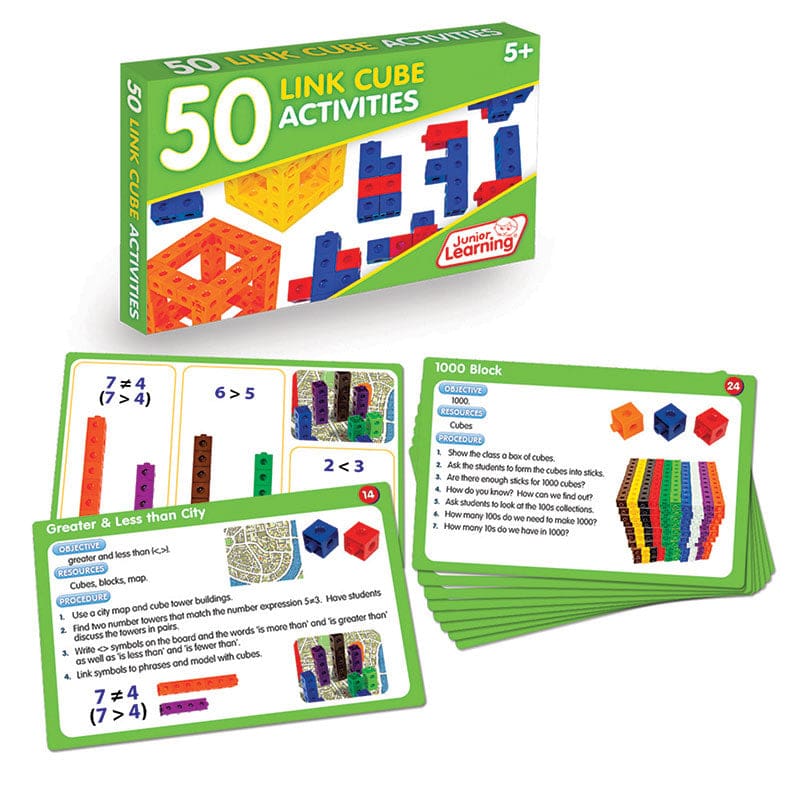 50 Link Cube Activities (Pack of 3) - Manipulative Kits - Junior Learning