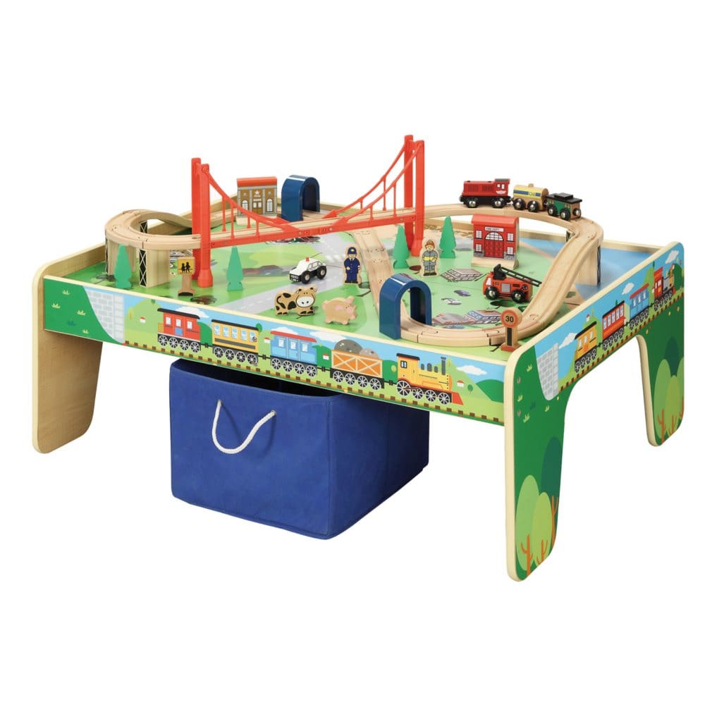 50 piece Train Set with Train / Play Table - BRIO and Thomas & Friends Compatible - Pretend Play - Unknown