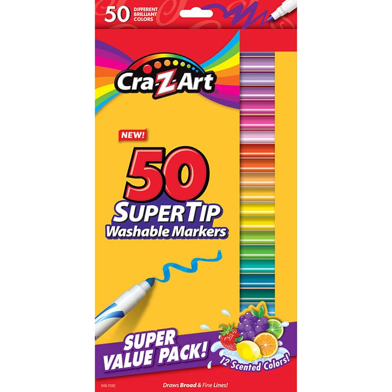 50Ct Washable Supertip Pouch (Pack of 3) - Markers - Cra-z-art