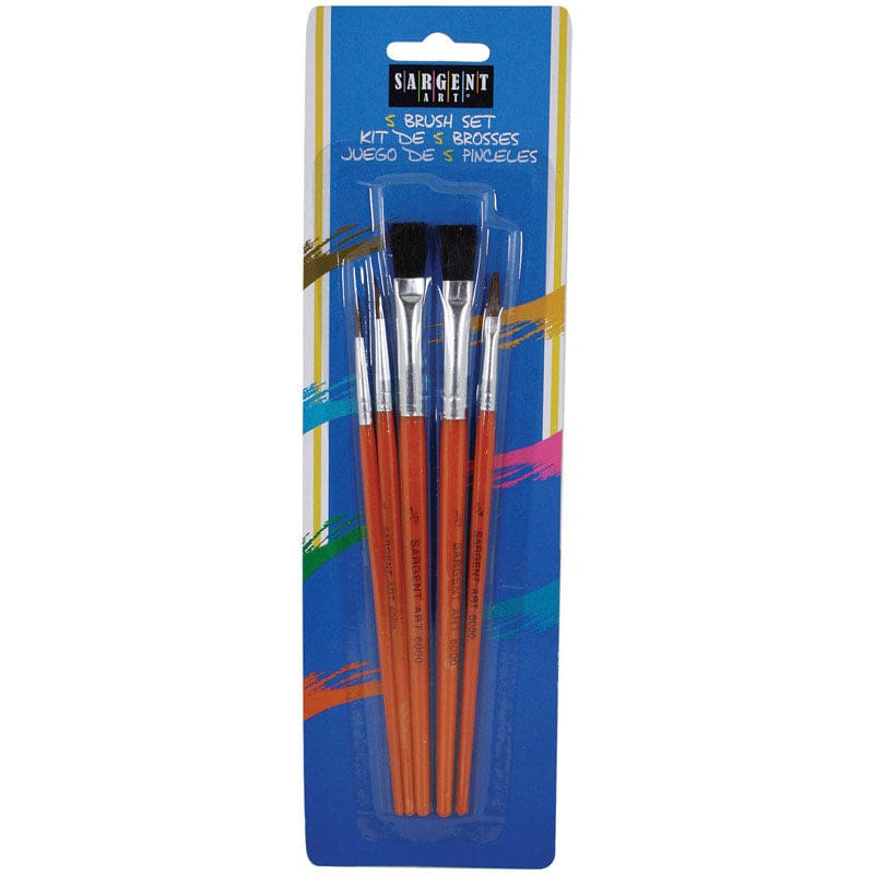 5Ct All Purpose Mixed Hair Brush Assortment (Pack of 12) - Paint Brushes - Sargent Art Inc.