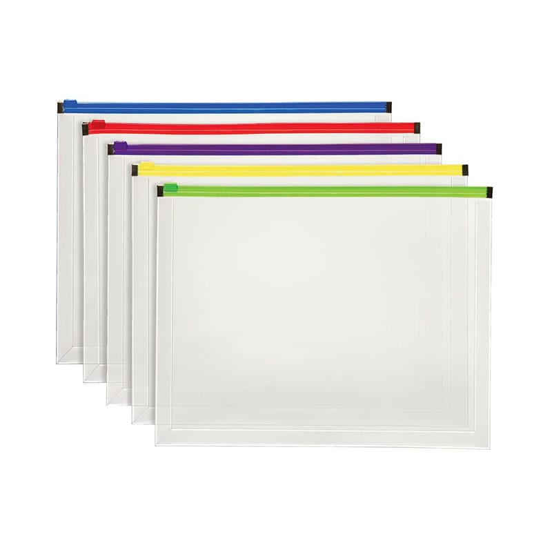 5Ct Poly Zip Envelopes Letter Asst (Pack of 2) - Envelopes - Tops Products