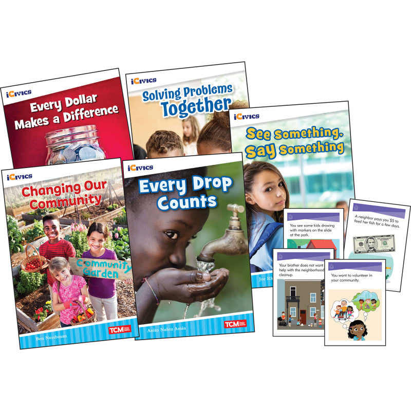 Icivic Gr2 Community & Social Aware 5 Book Set & Game Cards