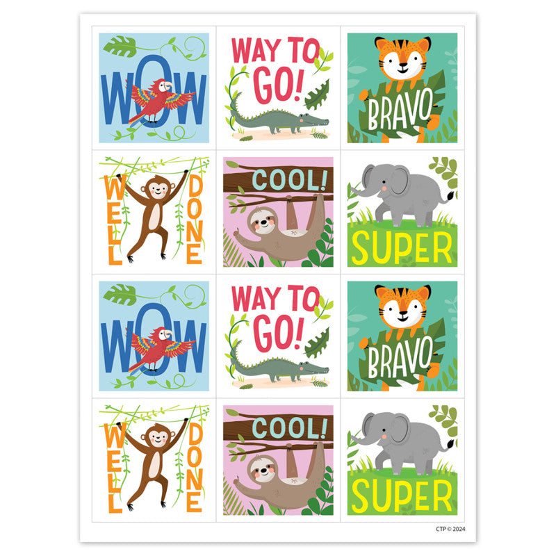 Jungle Friends Reward Stickers (Pack of 10)