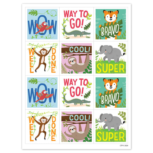 Jungle Friends Reward Stickers (Pack of 10)