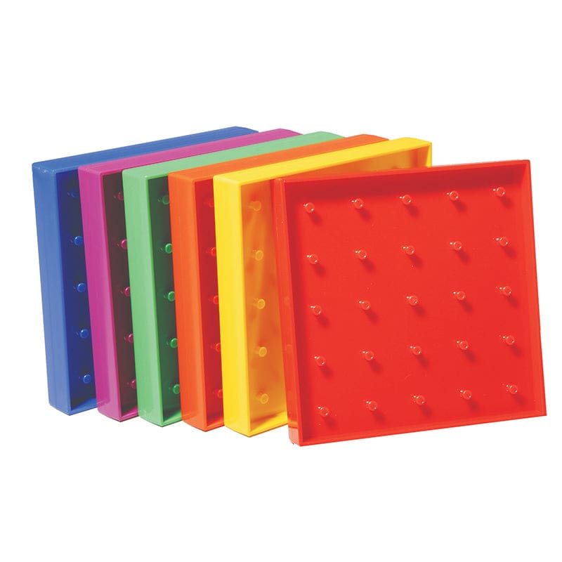 5In Plastic Geoboards 5X5 Pin Array (Pack of 2) - Geometry - Learning Advantage