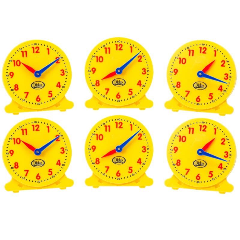 5In Student Clocks Set Of 6 (Pack of 2) - Time - Didax