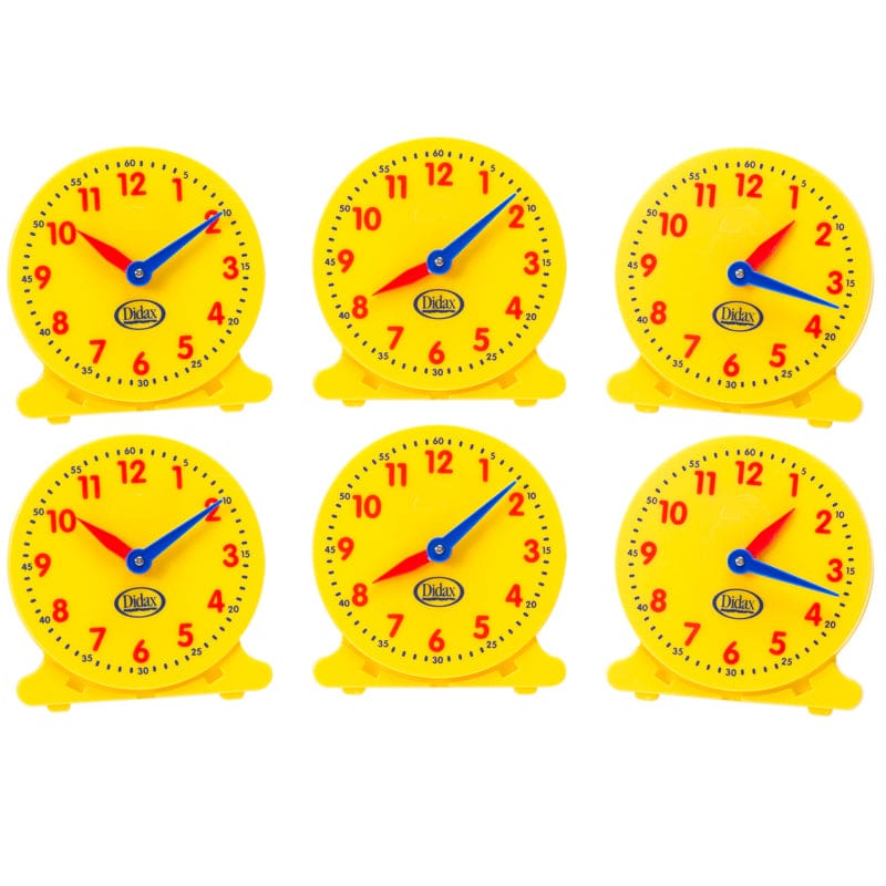 5In Student Clocks Set Of 6 (Pack of 2) - Time - Didax