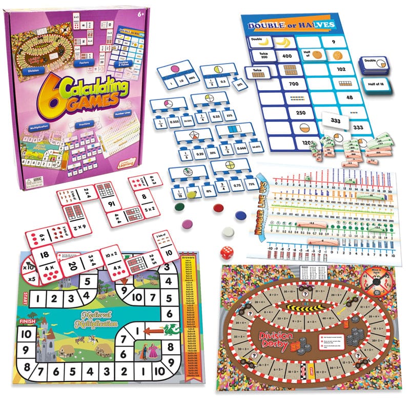 6 Calculating Games - Math - Junior Learning