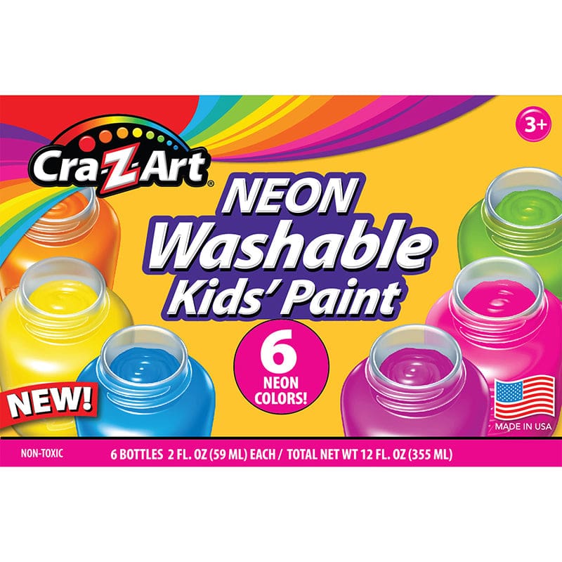 6 Count Neon Washable Paint (Pack of 8) - Paint - Cra-z-art