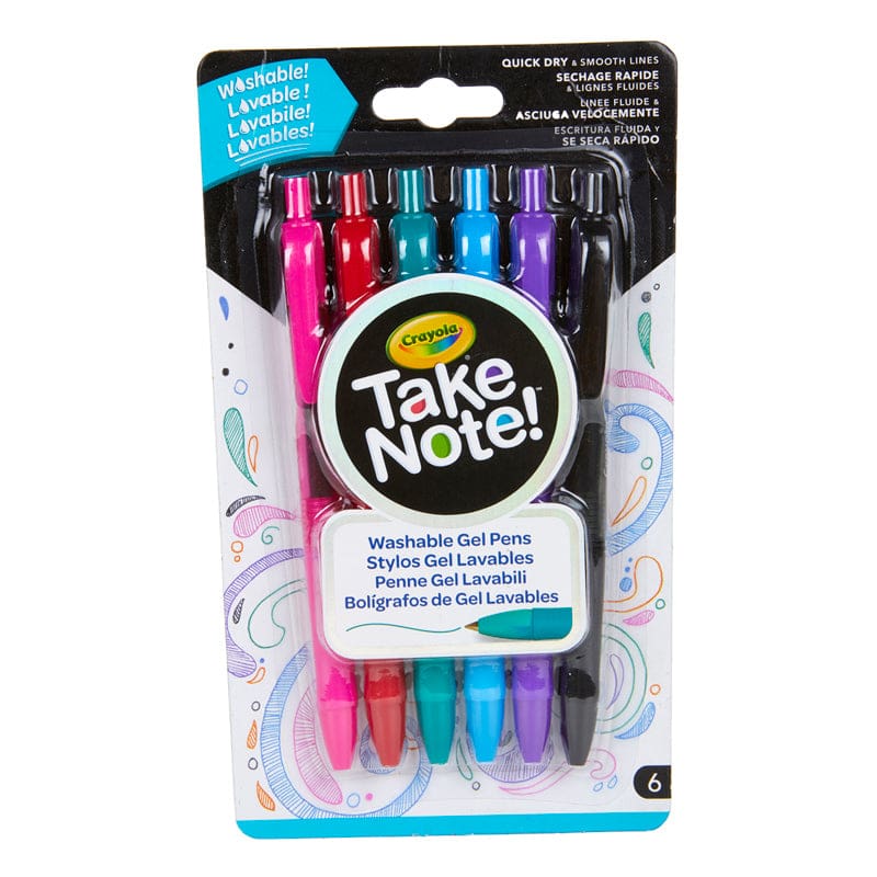 6 Ct Take Note Washable Gel Pens (Pack of 8) - Pens - Crayola LLC
