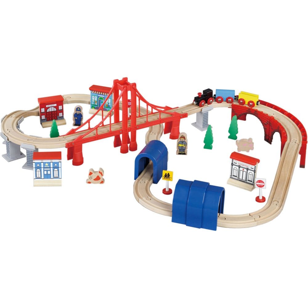 60 Piece Wooden Train Set - Kids Toys By Age - Unknown
