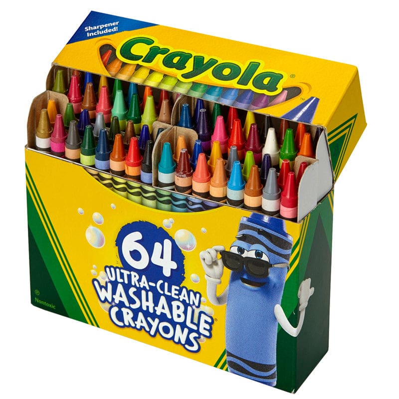 64 Ct Ultra-Clean Washable Crayons Regular Size (Pack of 3) - Crayons - Crayola LLC