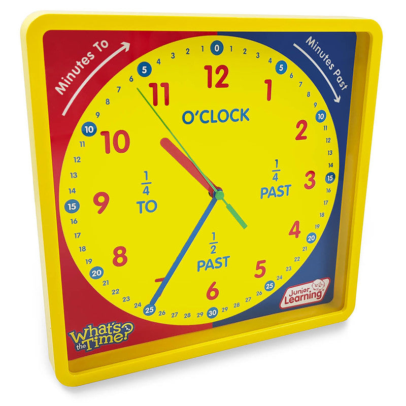 Whats The Time Classroom Clock (Pack of 3)